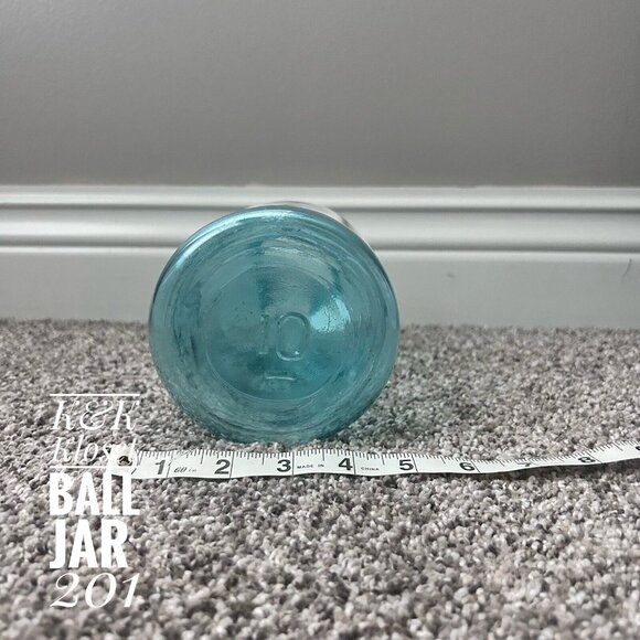 Vintage Light Blue Aqua Ball Perfect Mason Canning Jar 1910-1923 #10 NO LID! - Picture 6 of 8